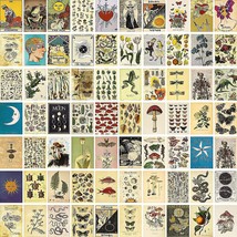 Supow Vintage Wall Collage Kit 70 Pcs. Trendy Bedroom For Teen, Tarot Posters. - £23.44 GBP