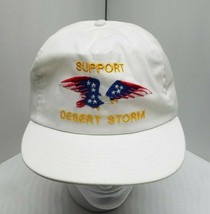 Vintage Support Desert Storm Snapback Hat Cap White w/ Eagle - £10.22 GBP