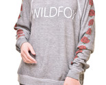 WILDFOX Damen Sweatshirt Rose Sommer Einzigartige Grau Größe L WHB54273T - $62.52