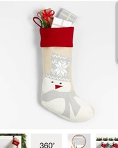 Crate &amp; Barrel Snowman Christmas Stocking, New! - £22.69 GBP