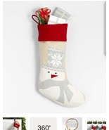 Crate &amp; Barrel Snowman Christmas Stocking, New! - £23.34 GBP