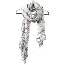 Anyyou Scarf Grey White Marble Print Wrap Plus Cashmere Soft Fluffy Feel... - £19.18 GBP