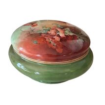 VTG Victorian Elite France Hand-Painted Poppy Porcelain Dresser Dish 8" - $148.45