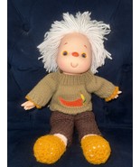 Vintage Handmade Yarn Hair Cloth Doll w/ Crocheted Clothes Retro- Folk A... - €16,44 EUR
