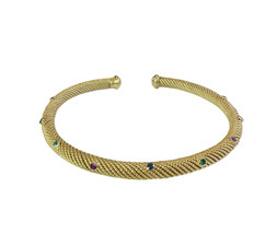 Vintage David Yurman Yellow Gold Choker Necklace with Stones  - $8,900.00