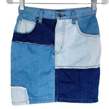 Minkpink Soul Patch Denim Mini Skirt Patchwork XS - £19.55 GBP