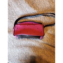 Kate Spade Small Polka Dot Purse in Pink And Black Nylon with leather ac... - $28.04