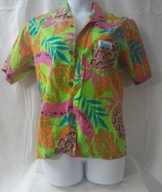 SURF LINE ORIGINAL JAMS Hawaiian Shirt  Medium Vintage 1985  Fluorescent... - £54.26 GBP