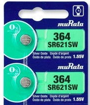Murata 364 Battery SR621SW 1.55V Silver Oxide Watch Button Cell (10 Batteries) - £2.26 GBP+