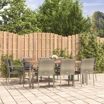  Garden Dining Set Grey PE rattan 9 Piece Set Modular - $17,710.08 MXN
