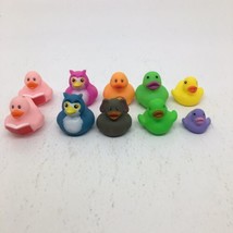 10 Assorted Rubber Ducks - Bath Toys  Owl/ Elephant/ Others 1 1/2&quot; To 2&quot; Tall - £12.49 GBP
