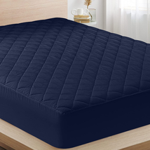 Quilted Mattress Pad Matress Protector Microfiber Bed Cover Fitted Deep Pocket - £22.00 GBP+