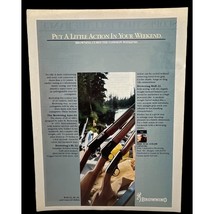 Browning Vintage Print Ad 80s 22 Rimfire Rifles Auto-22 BL-22 BAR-22 Hun... - $13.79