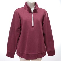 Eddie Bauer Women&#39;s Camp Fleece Pullover Sweatshirt M Medium 1/4 Zip Dus... - £12.66 GBP