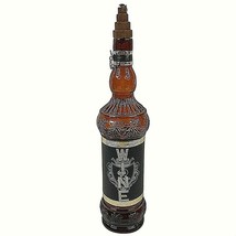 Vintage Amber Brown Wine Bottle Decanter with Stopper Spain - £19.44 GBP