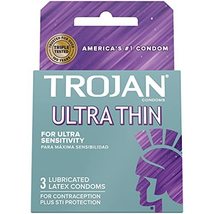 Trojan Ultra Thin Lubricated Condoms 3 Pack - £0.63 GBP