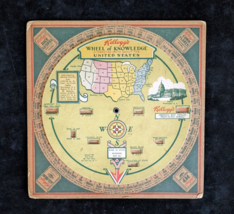 1931 Kellogg&#39;s Wheel of Knowledge ~ United States Facts ~ Cereal Premium Card - £11.79 GBP
