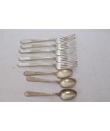 1847 Rogers Bros Ancestral Dinner Forks and Teaspoons Silverplate Lot of 8 - $234.78 MXN