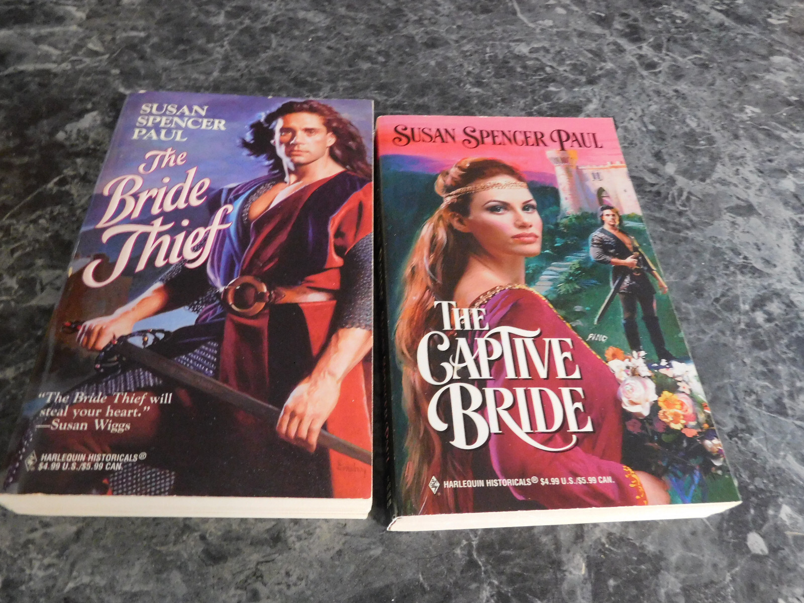 Harlequin Susan spencer Paul lot of 2 Medieval Historical Romance Paperb... - $3.99