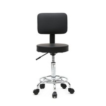 Hydraulic Rolling Swivel Stool Salon Chair for Facial Spa Clinic Office Home Use - £55.69 GBP