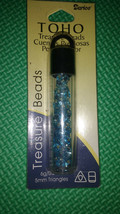 Darice Toho Treasure Bead 5 mm Triangles silver lined LT Blue 6 g (0.24oz)  New - £3.14 GBP