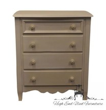 BASSETT FURNITURE Country French Farmhouse Style 36&quot; White Painted Low Chest ... - £786.34 GBP