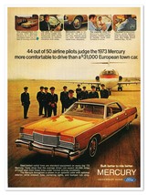 Print Ad &#39;73 Ford Mercury Marquis Airline Pilots Vintage 1972 Advertisement - £7.57 GBP