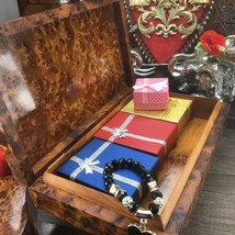 Trinket wooden box Gift, Thuya burl wood storage, new year gift for him ... - £109.99 GBP