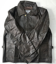 Indiana Jones Distressed Brown Genuine Cow Hide Skin Leather Jacket Large - £160.81 GBP