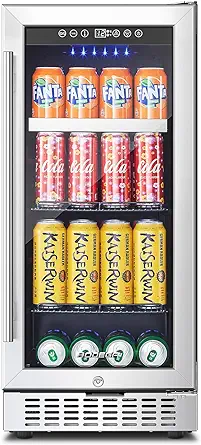 Beverage Refrigerator 15 Inch, Under Counter Beverage Refrigerator, Buil... - £724.03 GBP