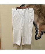 Loft White Wide leg Cropped Julie pants - $26.71 CAD