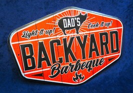 Backyard Barbeque -*US MADE*- Die-Cut Embossed Metal Sign -Yard Patio Deck Décor - £11.81 GBP