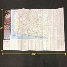 Santa Barbara Country Southern California AAA Vintage 1997 Street Travel Map - £19.98 GBP