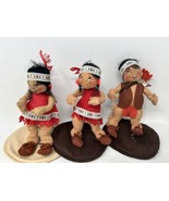 Annalee Native American Doll Lot of 3 - Thanksgiving 7.5&quot; Arrows - £31.52 GBP
