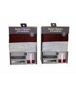 LOT OF 2 Better Homes &amp; Garden 84&quot; Maroon Colorblock Blackout Panels - $49.99