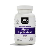 11/25 365 by Whole Foods Market, Alpha Lipoic Acid 300mg – Sustained Rel... - $15.83