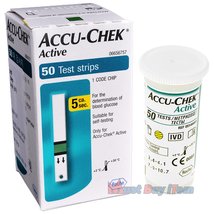 Roche Accu-Chek Active Blood Glucose Meter 50 Test Strips Sheet 1 Box - $26.63