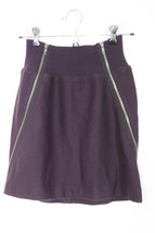 Theory 10 Purple Gretchyn Comfort Zip Side Wool Blend Mini Skirt - £24.35 GBP