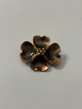 Vintage Copper Dogwood Flower Pin Brooch - £6.69 GBP