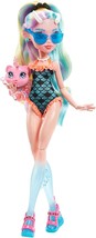 Monster High Lagoona Blue Streaked Hair Beach Fashion Doll w/Pet Piranha  - £18.49 GBP