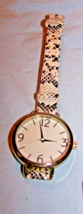 Working FMDAL749 Quartz White Face w/Imitation Animal Print Leather Band-Lot W18 - $17.15