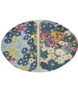 Anthropologie Sarah Campbell Platter Melamine Floral Oval Divided Servin... - $380.20 MXN
