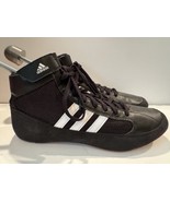 Adidas Havoc Youth Wrestling Shoes Boys Size 6 Q33839 Black White - $32.99