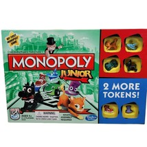 Monopoly Junior Hasbro 2 More Tokens Family Board Game Night Parker Brothers - £15.71 GBP