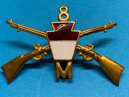 PENNSYLVANIA, NGP, M CO. 8th INF. REGIMENT 4th  BRIGADE, CAP BADGE, ENLI... - $30.00