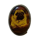 Vintage Pug Lapel Pin Signed Otter House ~ Dog Jewelry Accessory - £13.23 GBP