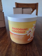 BBW Bath &amp; Body Works MAHOGANY COCONUT Large 3-Wick Candle, 14.5 oz - $34.34 CAD