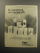 1971 Zippo Cigarette Lighters Ad - Be remembered give a lasting gift - $18.49