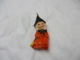 Vintage Gurley Halloween Witch Wax Candle 3.5&#39;&#39; tall - $21.77