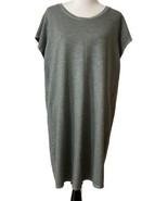 Orvis Women&#39;s T-shirt Dress Size M Solid Gray Short Sleeves Comfort Ligh... - £14.85 GBP
